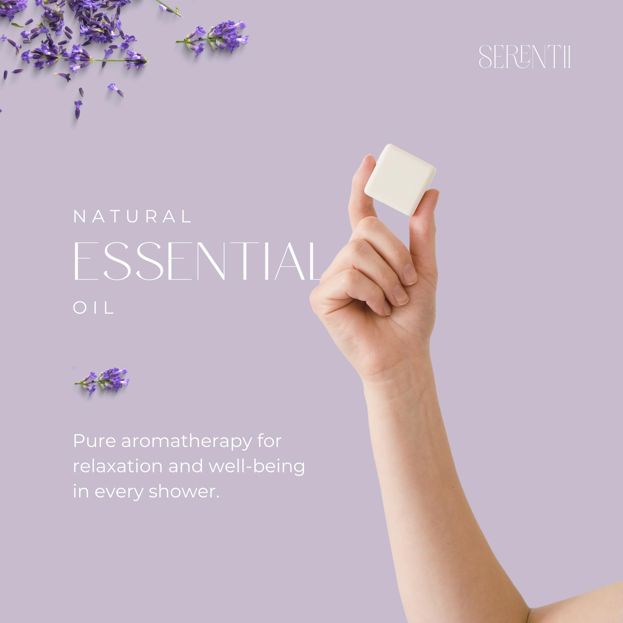 Serentii steam-activation fragrance releasing soothing scent during shower