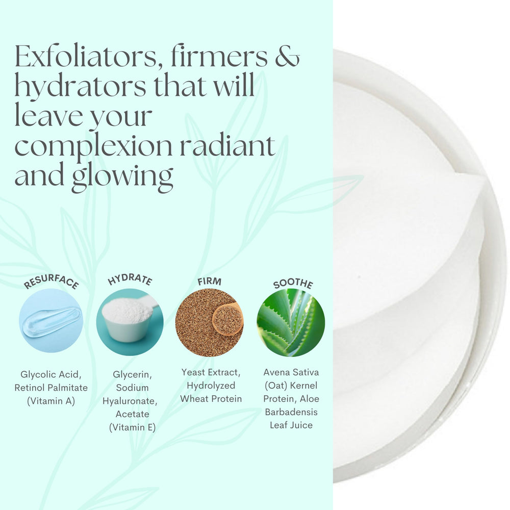 Serious Skincare texture improvement visuals showing refined skin texture
