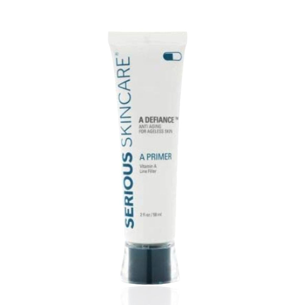 Serious Skincare Defiance Primer being smoothed on for a pore-smoothing finish.
