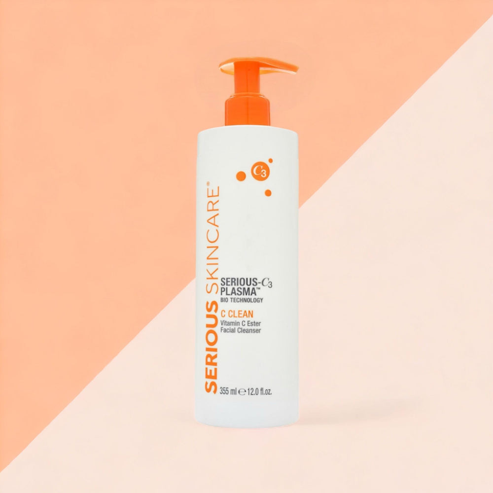 Serious Skincare Hydrating C Cleanser on bathroom counter, cruelty-free skincare choice