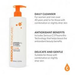 Close-up of creamy texture of Serious Skincare Hydrating C Cleanser