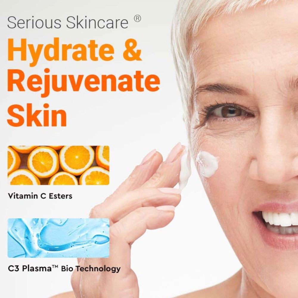 Hands applying Serious Skincare Hydrating C Cleanser for a gentle cleanse