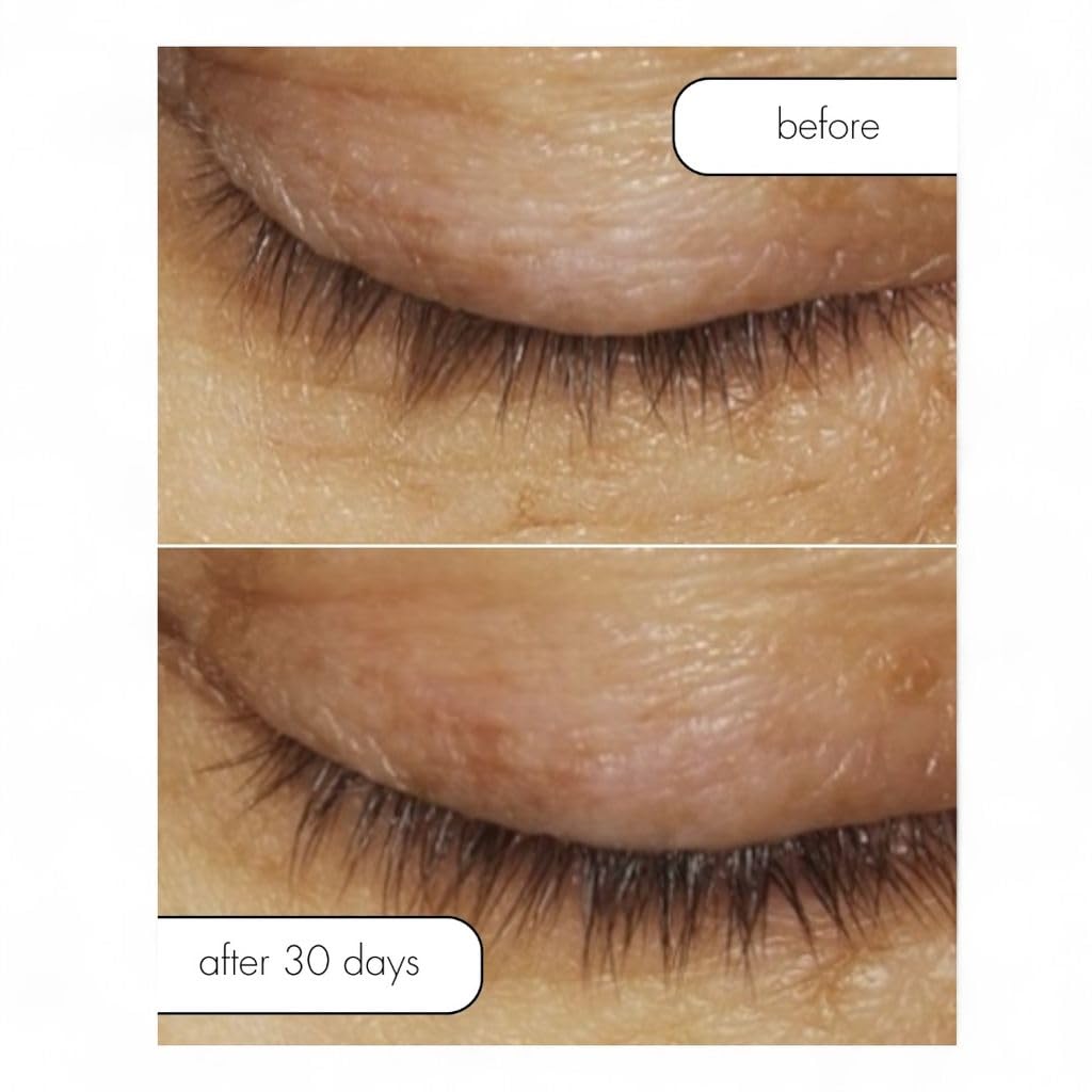 Serious Skincare Lash Bath eyelashes after use emphasizing improved shine and flexibility.