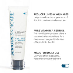 Serious Skincare Retinol Cream packaging box on display for premium skincare.