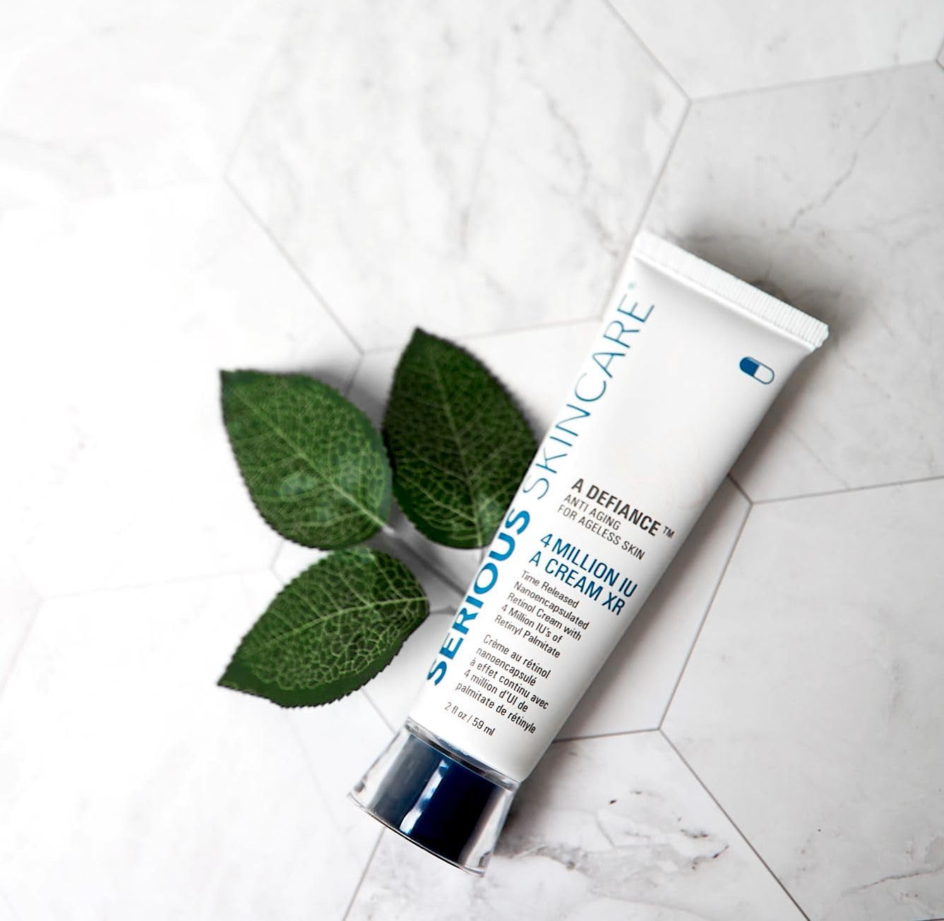 Serious Skincare Retinol Cream texture close-up highlighting lightweight formula.