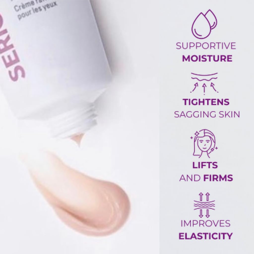 Bladderwrack seaweed in Reverse Lift Eye Cream supports elasticity.