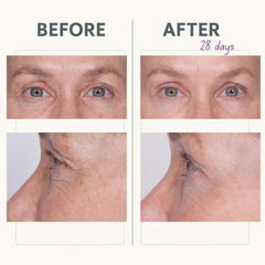 Upward application motion demonstrates Reverse Lift Eye Cream technique.