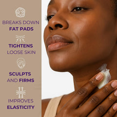 Serious Skincare Reverse Lift neck and jawline sculpture in use for contour focus