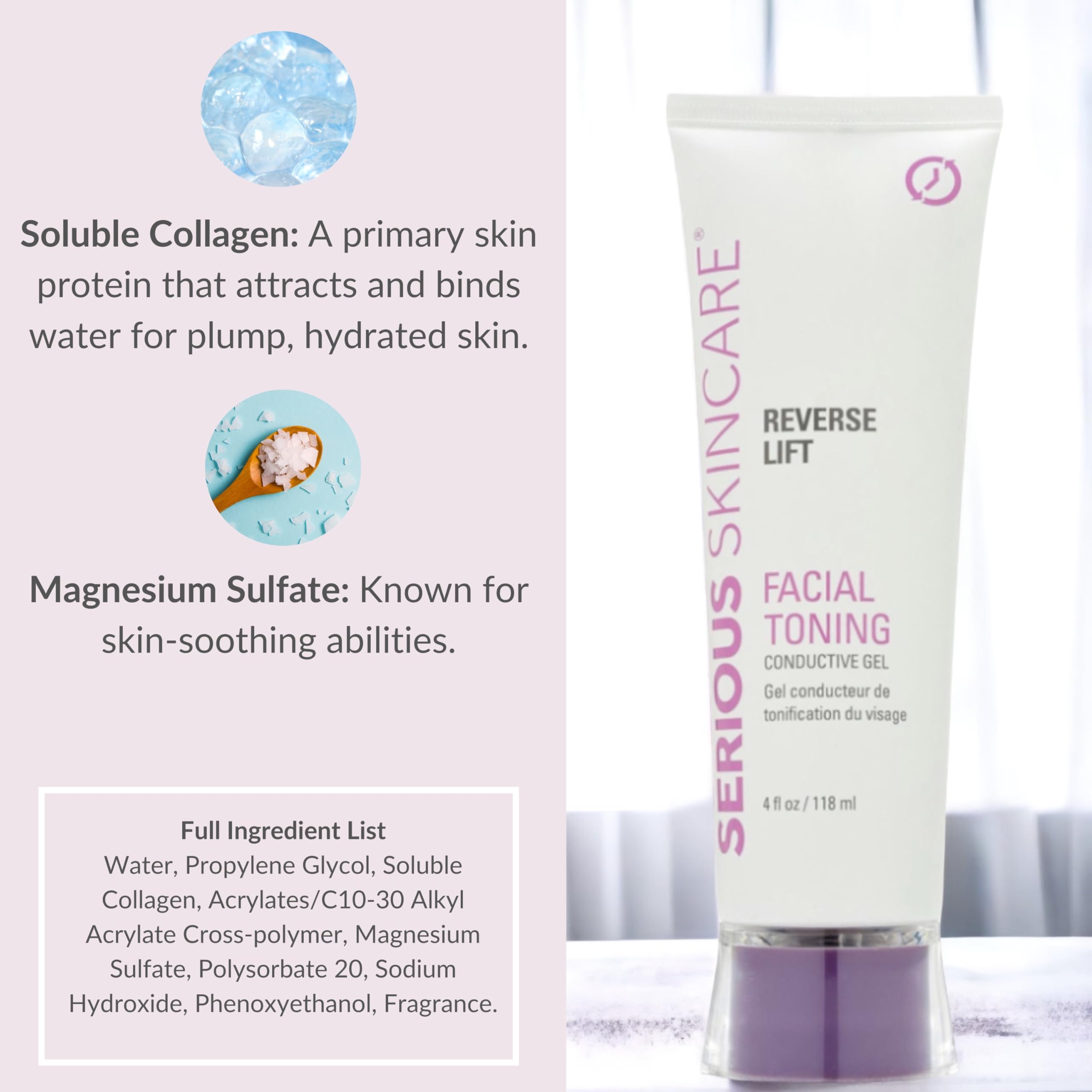 Soluble collagen drawing moisture to support skin hydration during treatments
