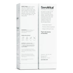 Serovital TriHydrate ingredients panel highlights 3% hyaluronic acid.