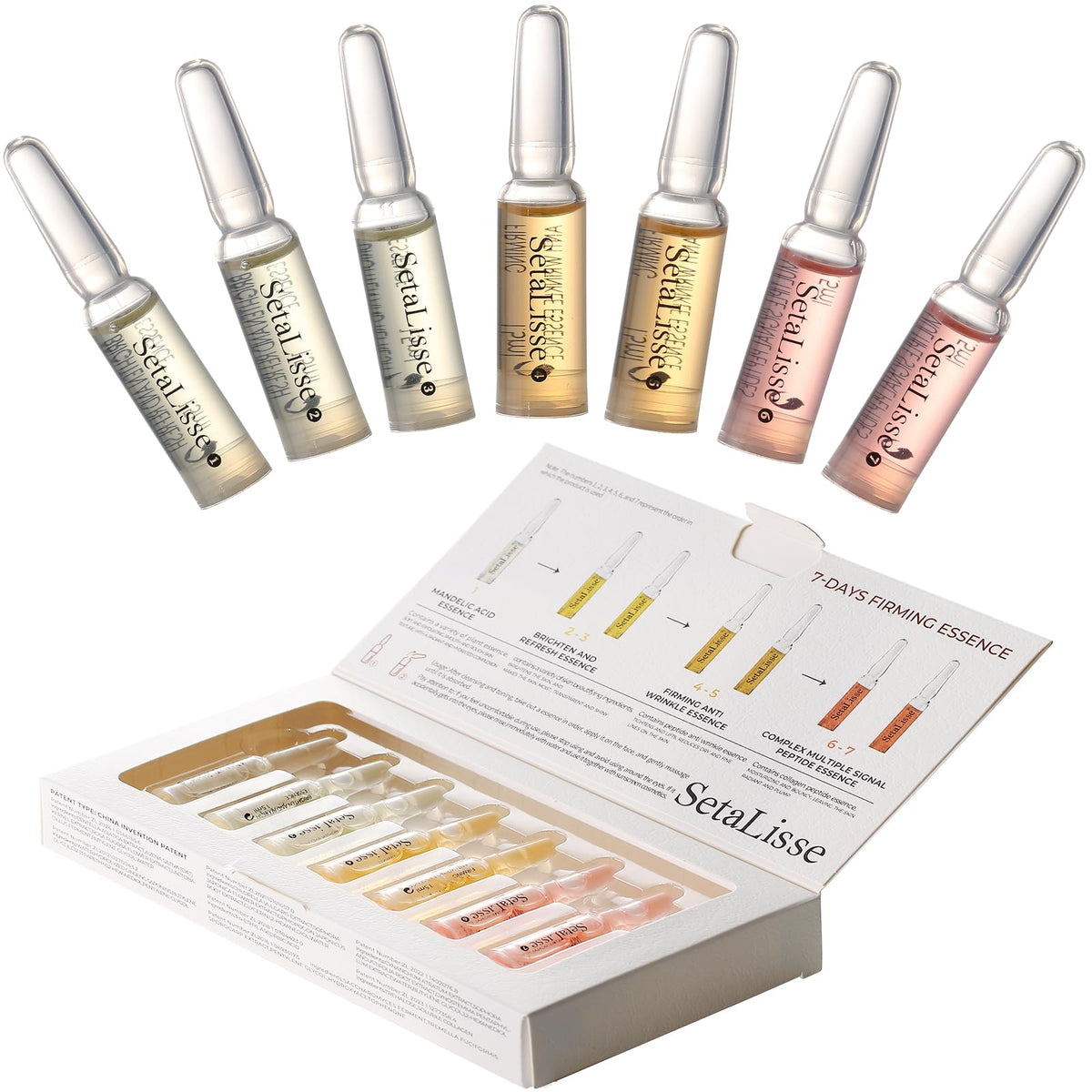 SetaLisse seven-day serum packaging shows travel-friendly design for on-the-go skincare.