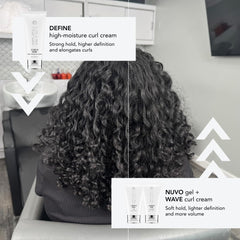 SEVEN Cubica Define cream on hand displaying silky texture and frizz control