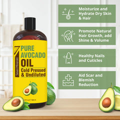 Seven Minerals Avocado Oil hair-ends for moisture and shine