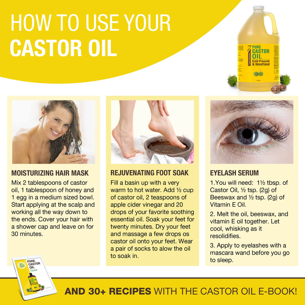 Skin massage with Seven Minerals castor oil for dry areas
