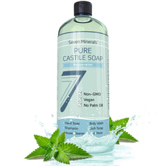 Label highlights vegan, GMO-free ingredients for gentle cleansing.