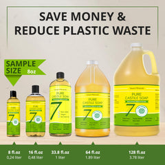 Seven Minerals Pure Castile Soap for versatile body wash, dish soap, or laundry.