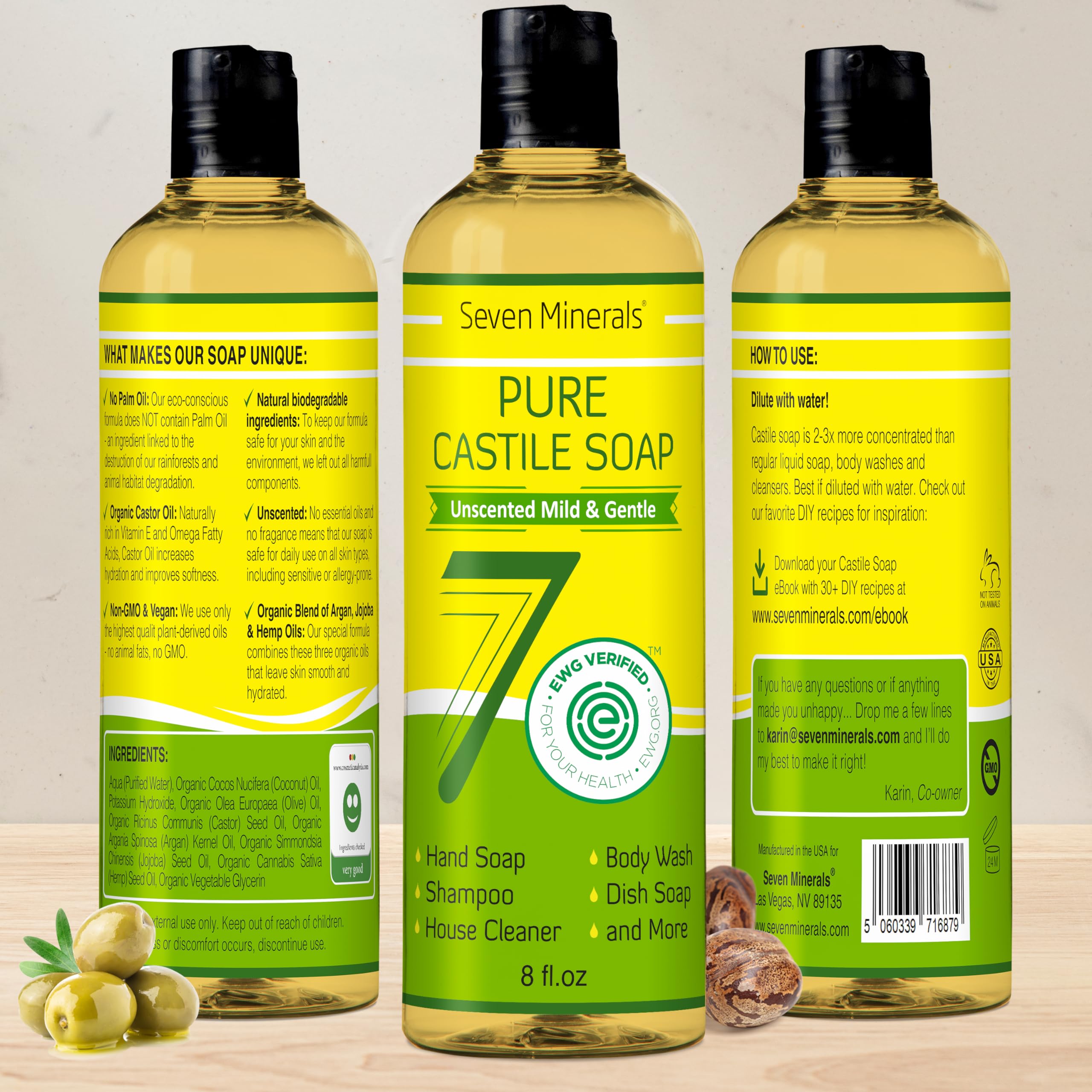 Eco-conscious no palm oil formula supports wildlife while delivering gentle cleansing.