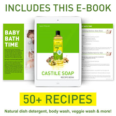 Seven Minerals Pure Castile Soap with free Recipe E-Book for DIY cleaners.