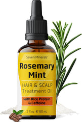 Seven Minerals Rosemary Oil bottle ready for daily scalp nourishment