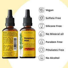 Healthy-looking hair strands after using Seven Minerals Rosemary Oil