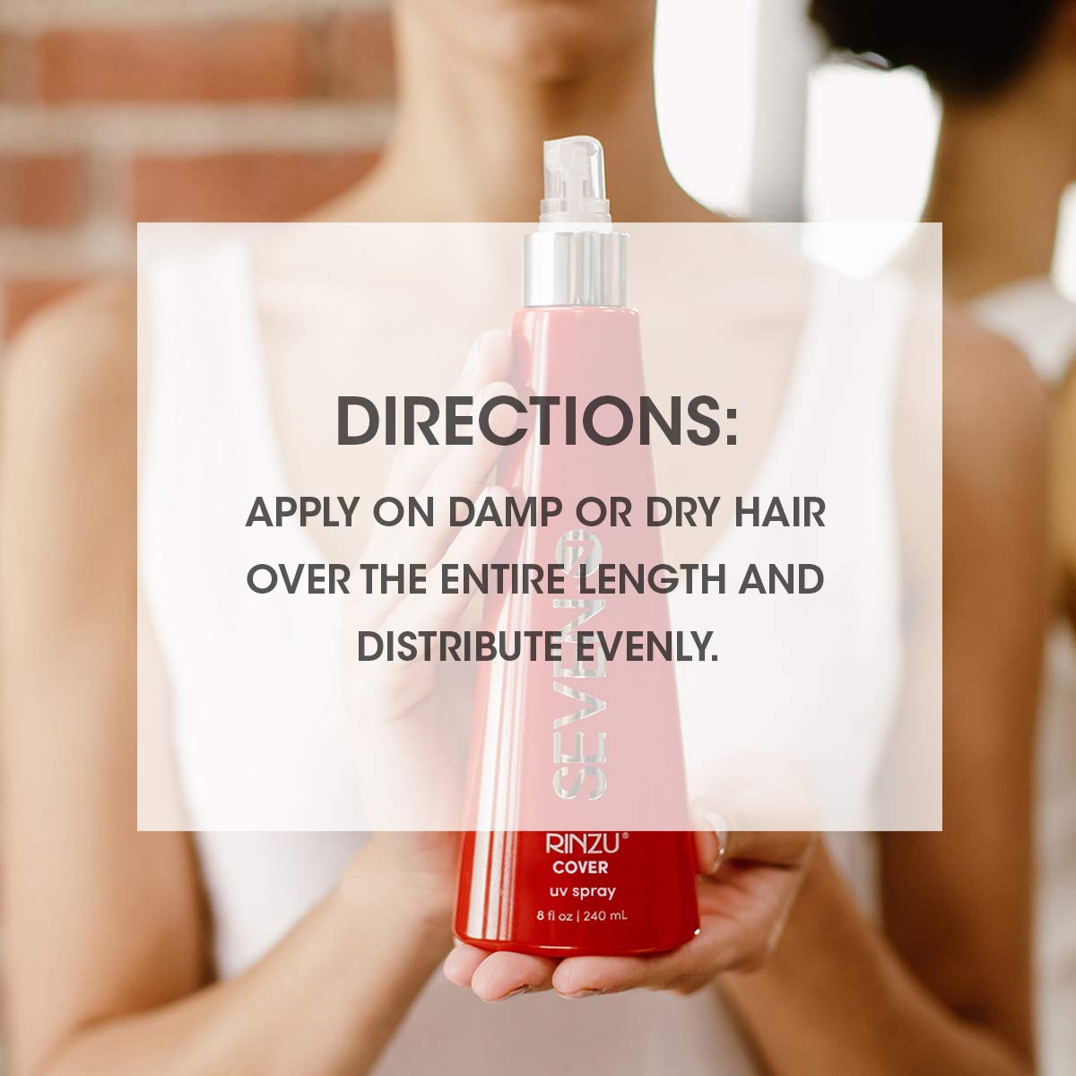 SEVEN Rinzu Cover UV Hairspray easy spray-on application on dry hair