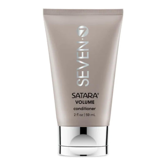 SEVEN Satara Volume Conditioner bottle promoting smooth, voluminous hair with nourishing oils.
