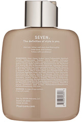 SEVEN Satara Volume Shampoo lather demonstrates gentle cleansing for daily use.