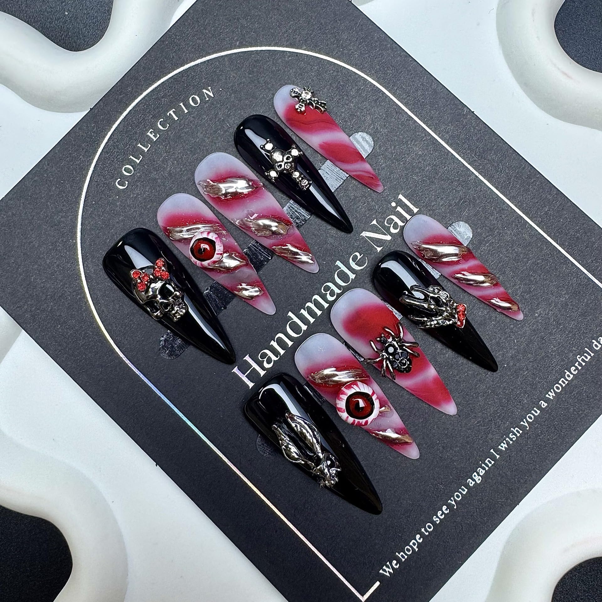 Sevgob nails in crystal box with tools for DIY manicure