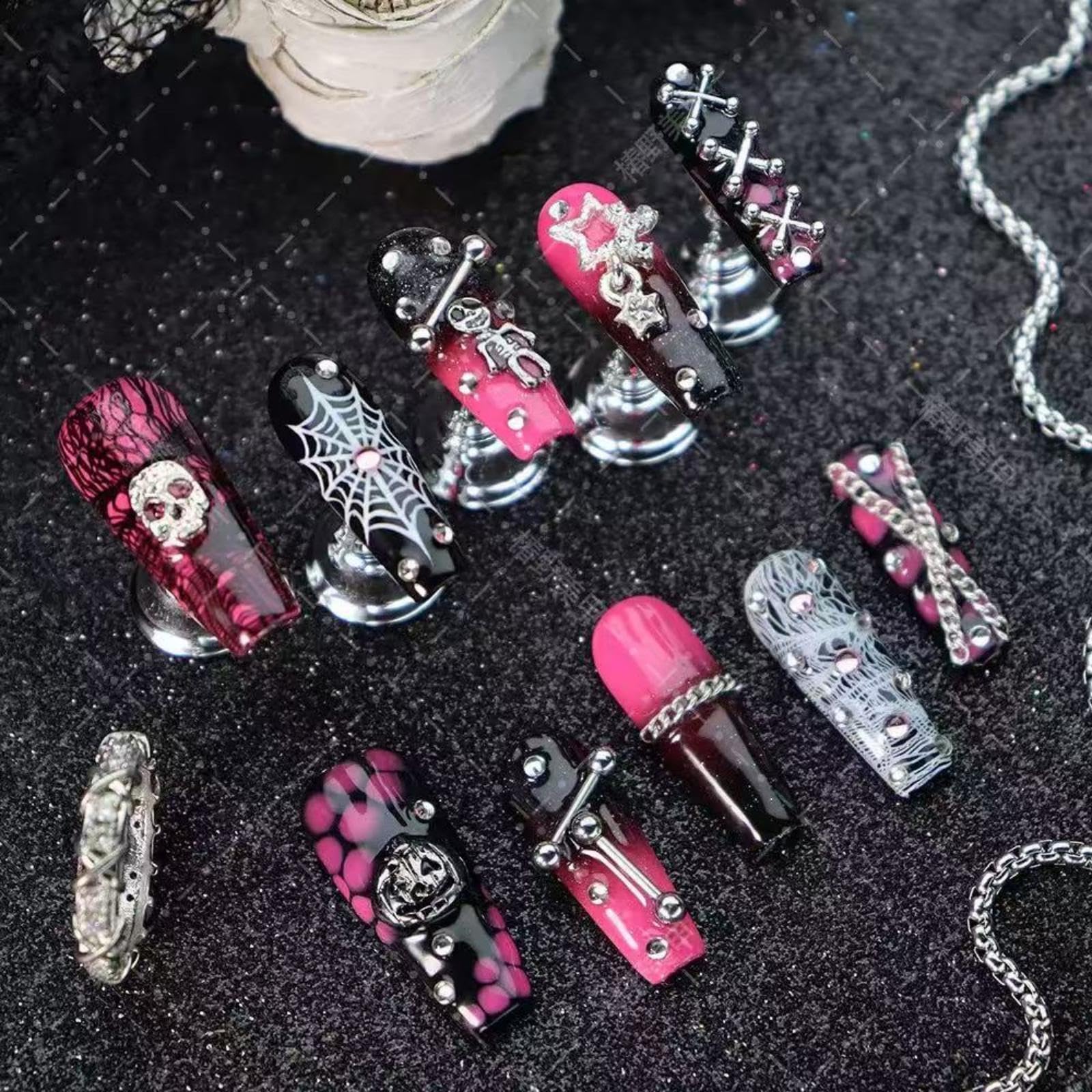 Sevgob packaging crystal box includes nail glue and tools for mani prep