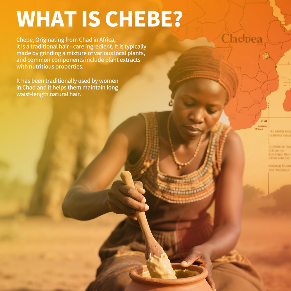 SEVICH Chebe conditioner tube application on hair for moisture.