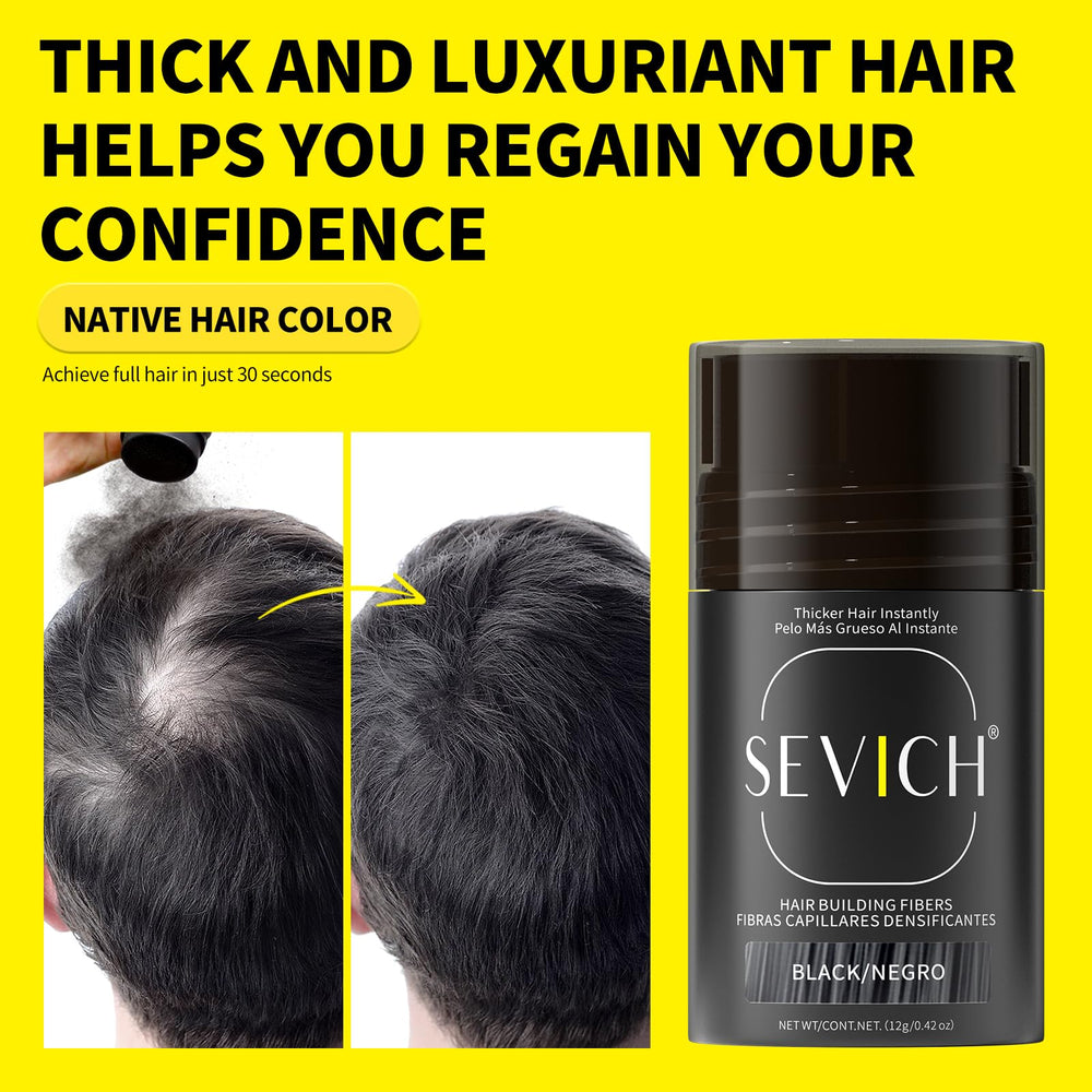 SEVICH Hair Fibers color variety highlights shades to blend with natural hair.