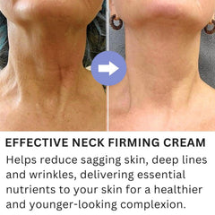 SEWOG neck firming cream application motion shows upward massage for subtle lifting.