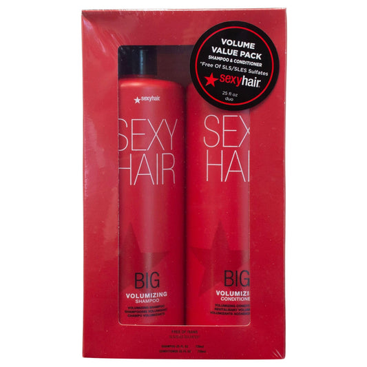 SexyHair Big Volumizing Conditioner bottle pour for silky, lifted hair.