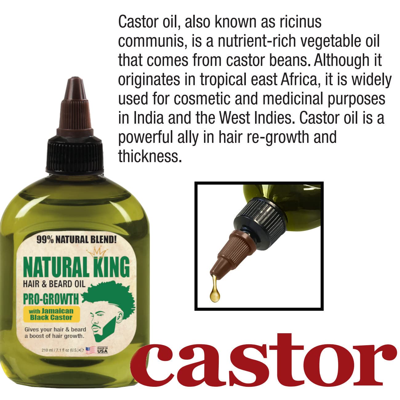 SFC Natural King Pro-Growth Oil dropper dispensing formula.