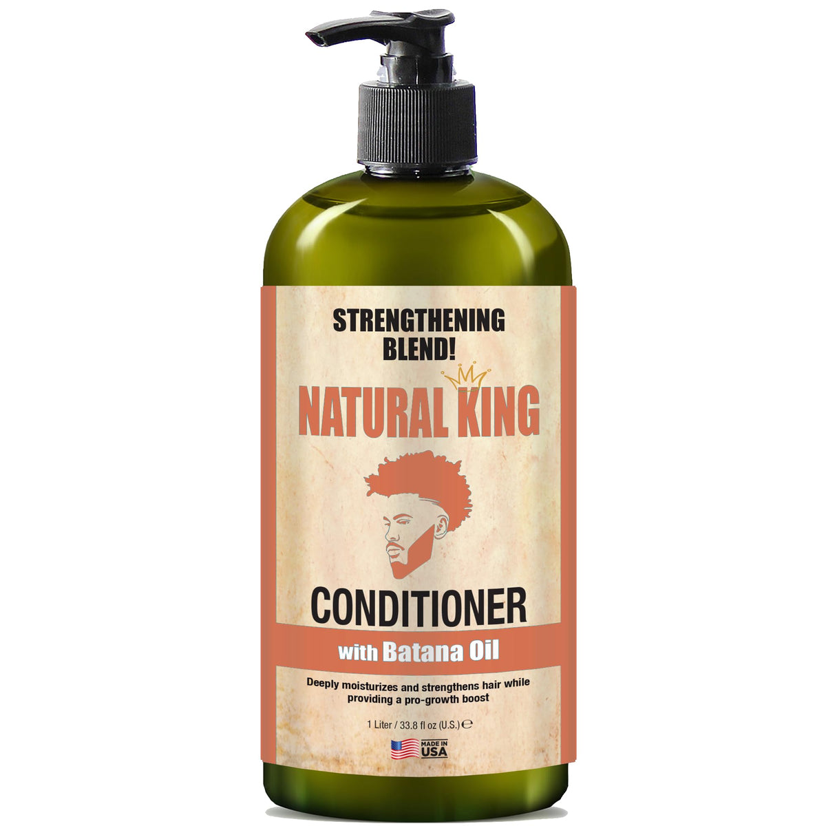 SFC Natural King bottle closeup with Batana Oil for nourished hair.