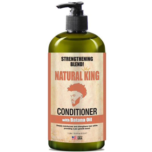 SFC Natural King bottle closeup with Batana Oil for nourished hair.