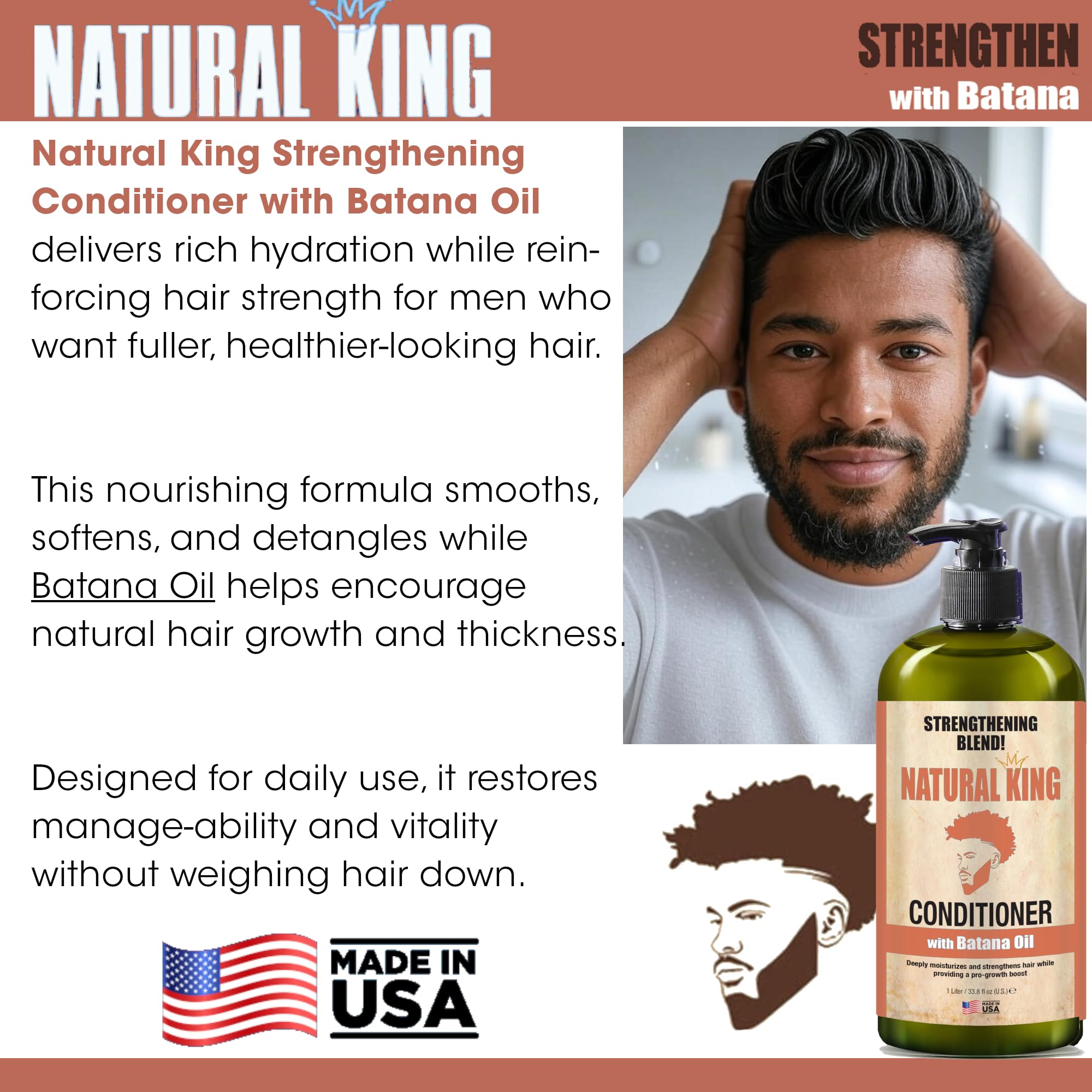 SFC Natural King closeup shows soft, smooth hair texture.