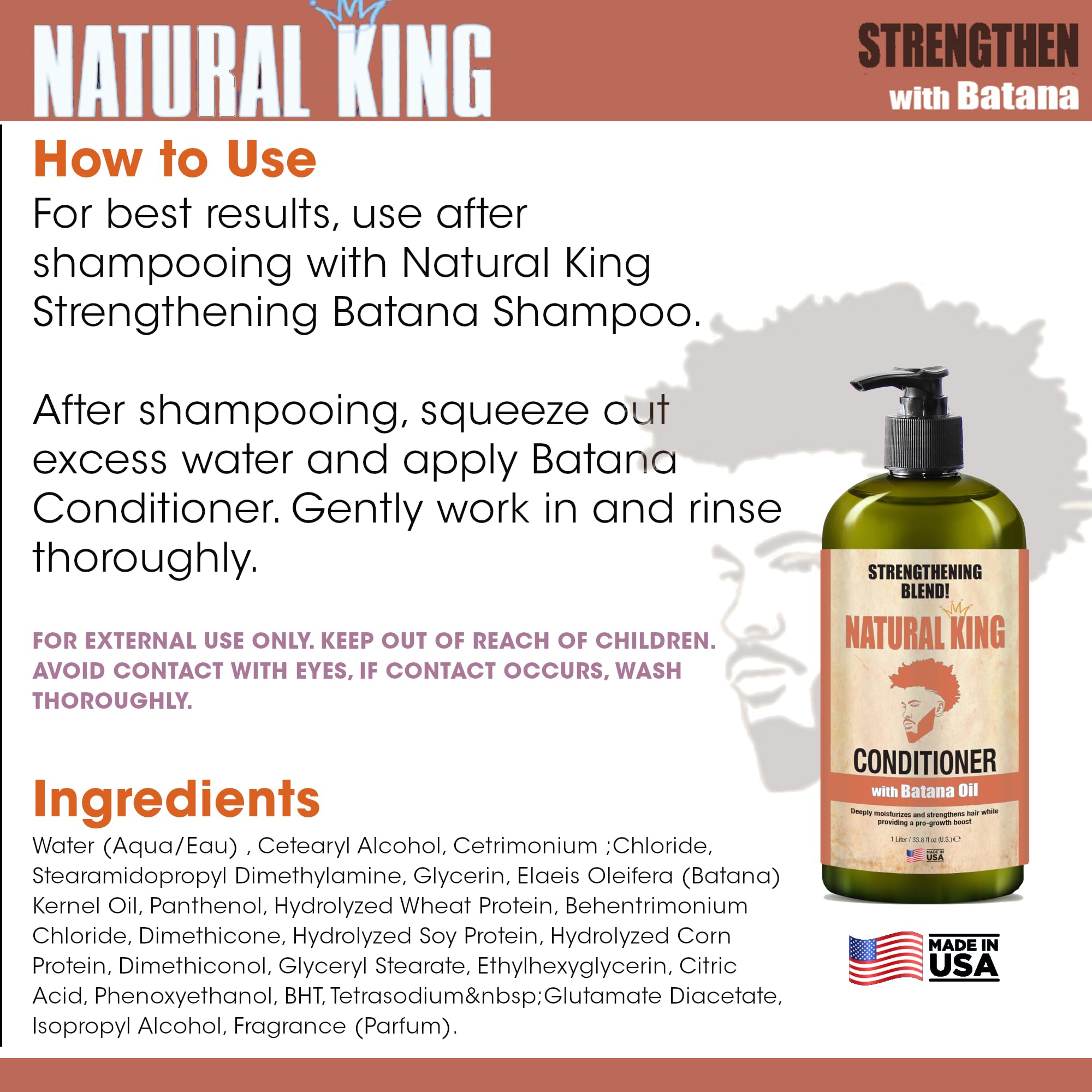 SFC Natural King Strengthening blend nourishes weakened strands.