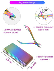 SFYDOM Rainbow manicure kit cuticle pusher for gentle push-back care