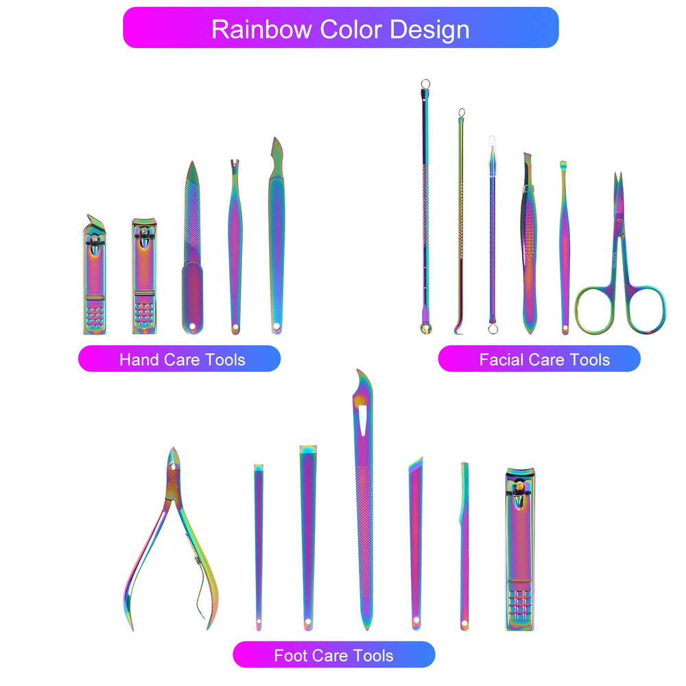 SFYDOM Rainbow manicure kit ear pick for gentle cleaning