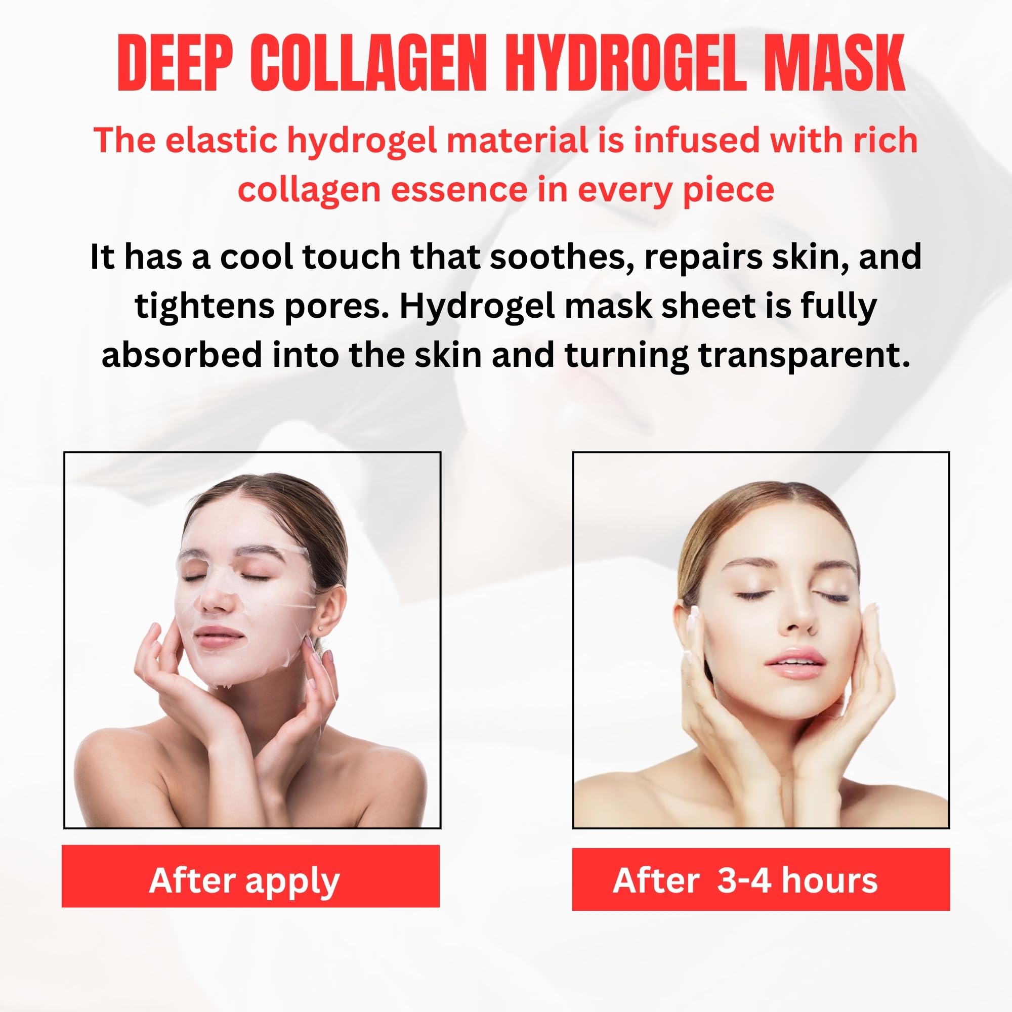 Mask applied on neck area for extended hydration with SG Inc