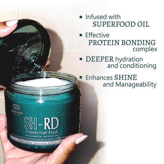 SH-RD Hair Mask being applied on wet hair for smoother manageability