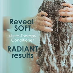 Applying SH-RD Nutra-Therapy conditioner to damp hair for moisture.