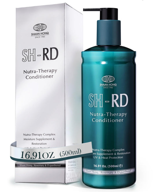 SH-RD Nutra-Therapy conditioner bottle showing smooth hair shine.