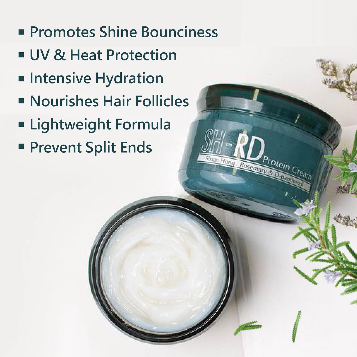 SH-RD Protein Cream dispensing action for easy application