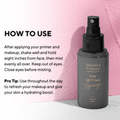 Shades by Shan fragrance-free formula protects sensitive skin while finishing makeup.