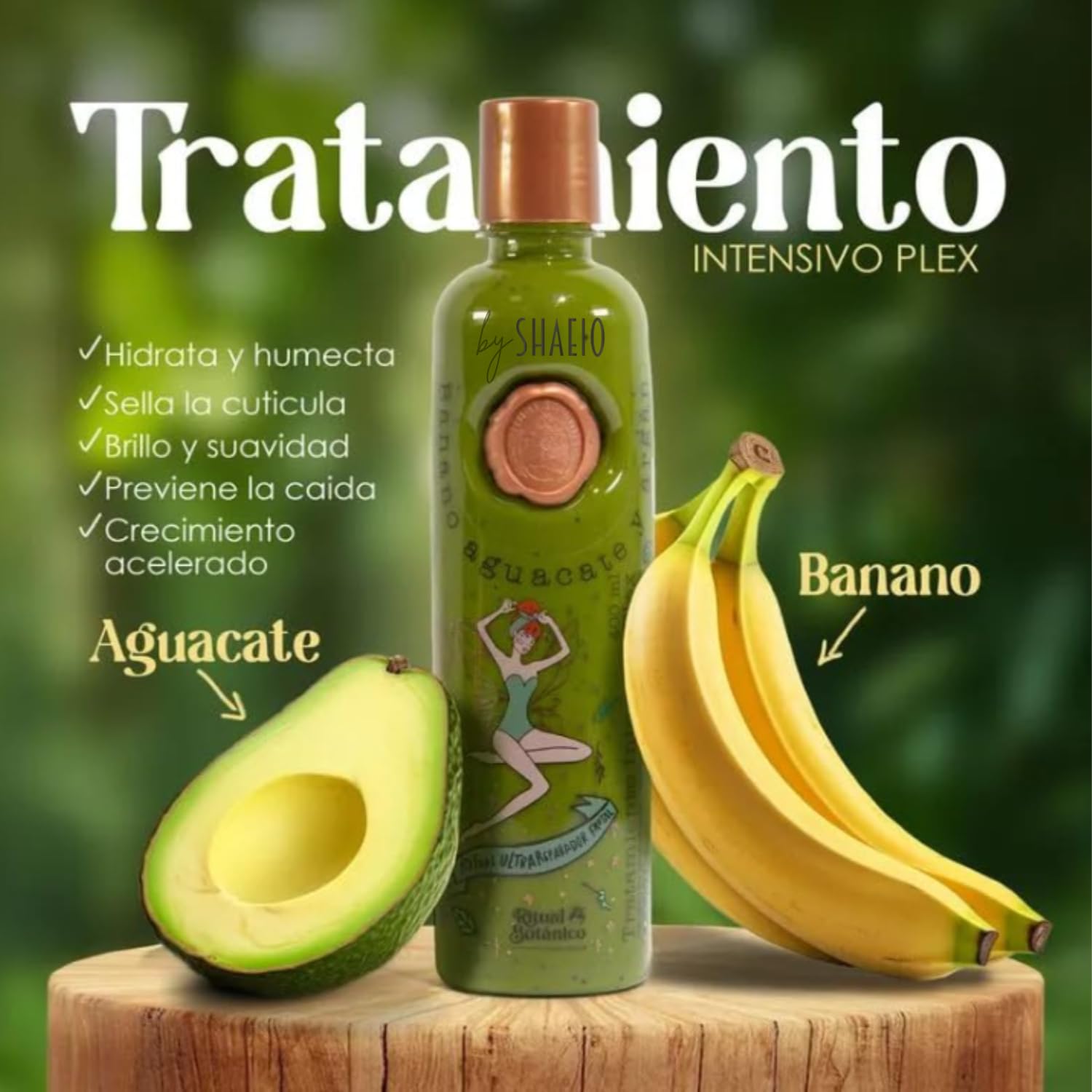 SHAEIO Ritual Botanico Kit2 hair mask for damaged hair showing rich hydration.