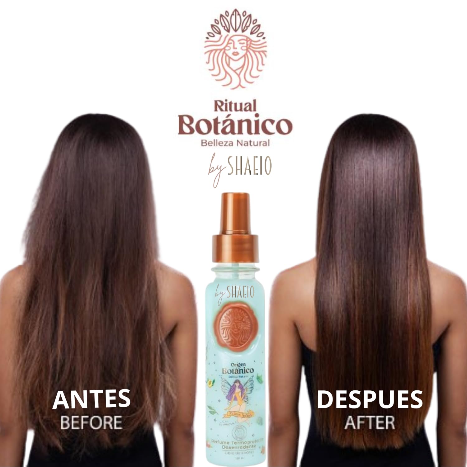 SHAEIO Ritual Botanico perfume bottle highlights pheromone formula for confident day-to-evening wear.