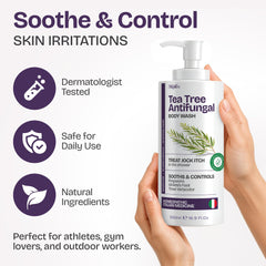 Rich foam from Shailee Tea Tree Body Wash for a thorough cleanse.