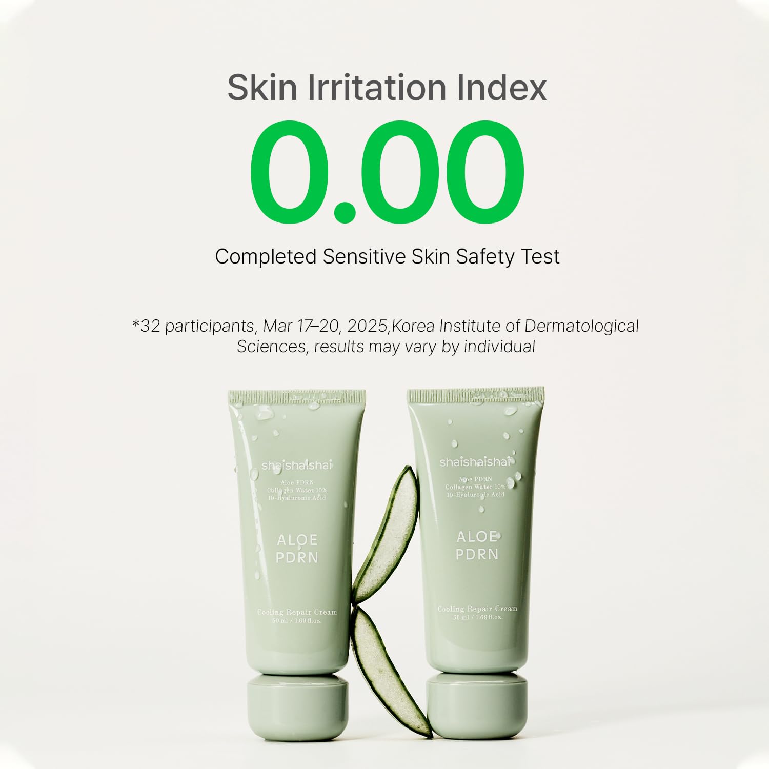 Shaishaishai Aloe PDRN Cooling Cream vegan collagen and hyaluronic acid formula close-up